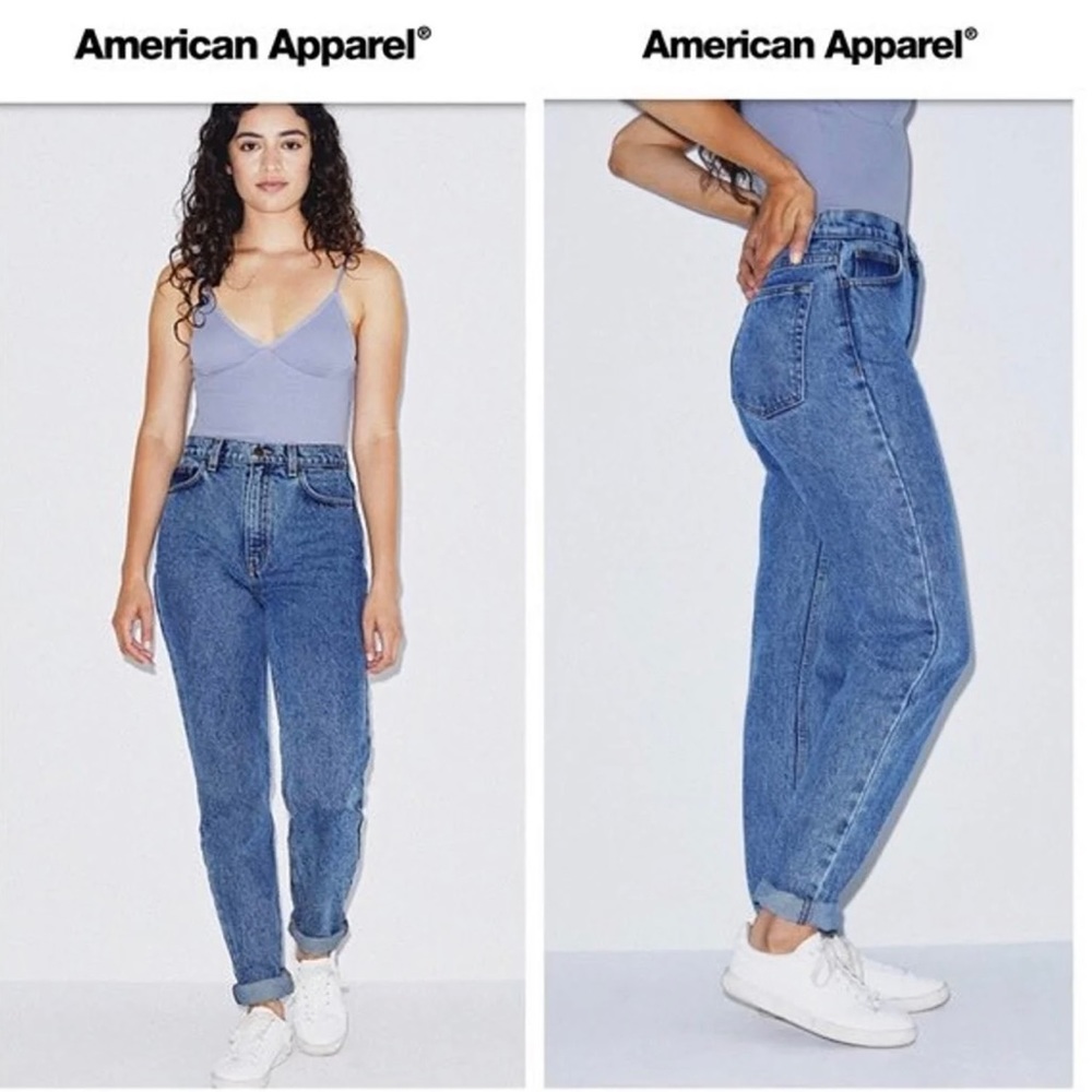 American Apparel High Waisted Mom Jeans